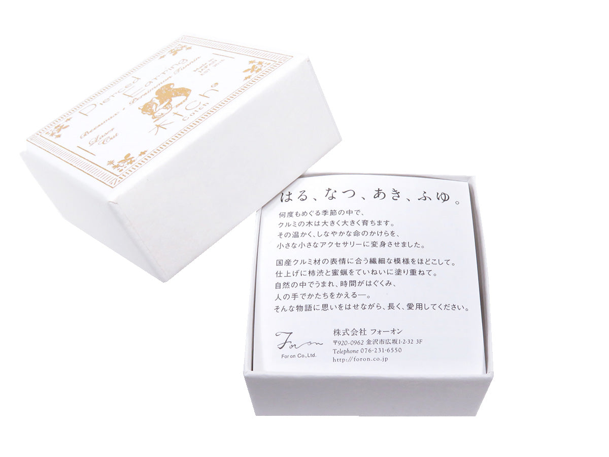 -木tch- イヤリング:mimosa wreath(ミモザリース)