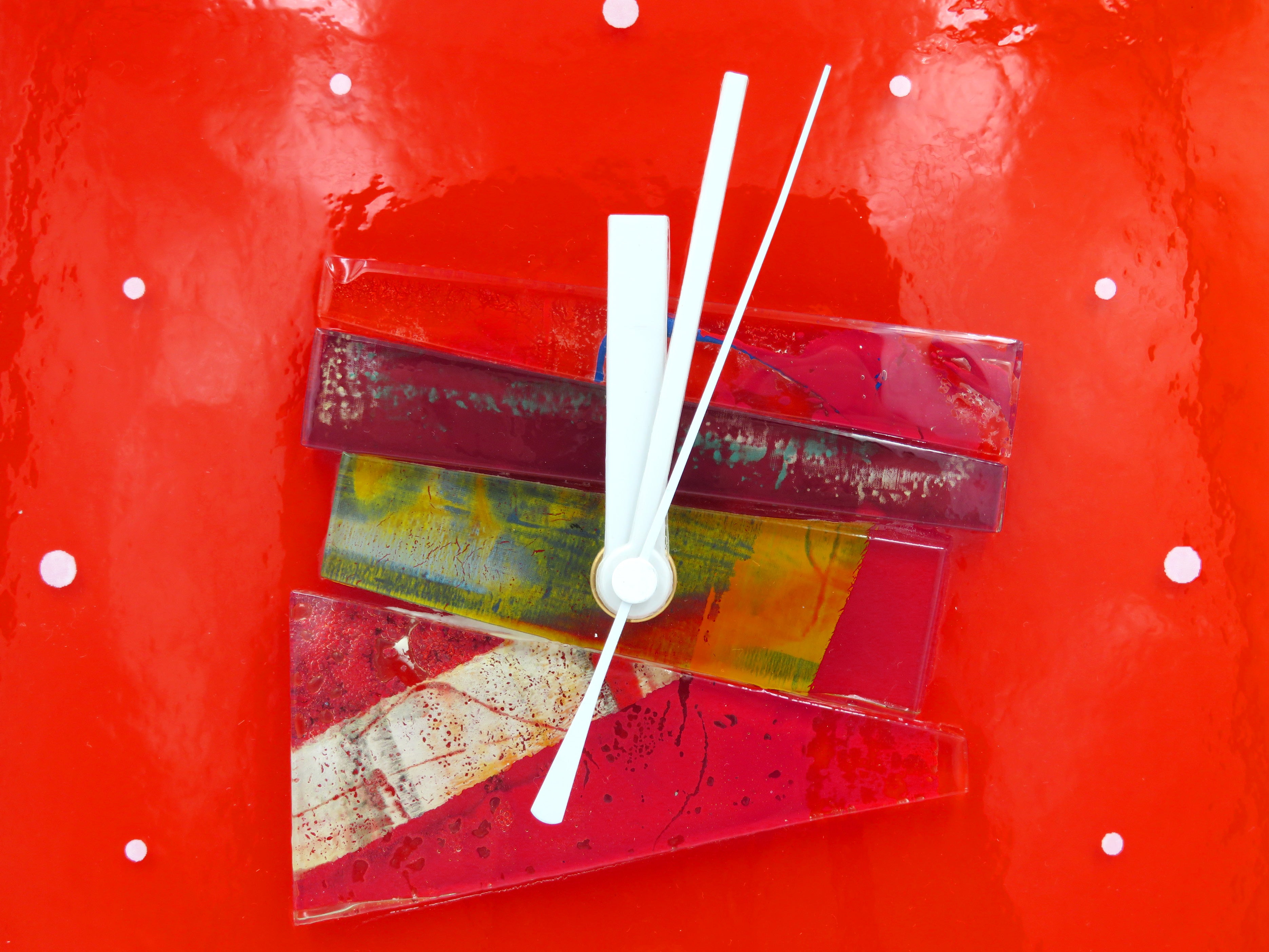 ーcomb de shioー ガラスアート時計「散歩道」