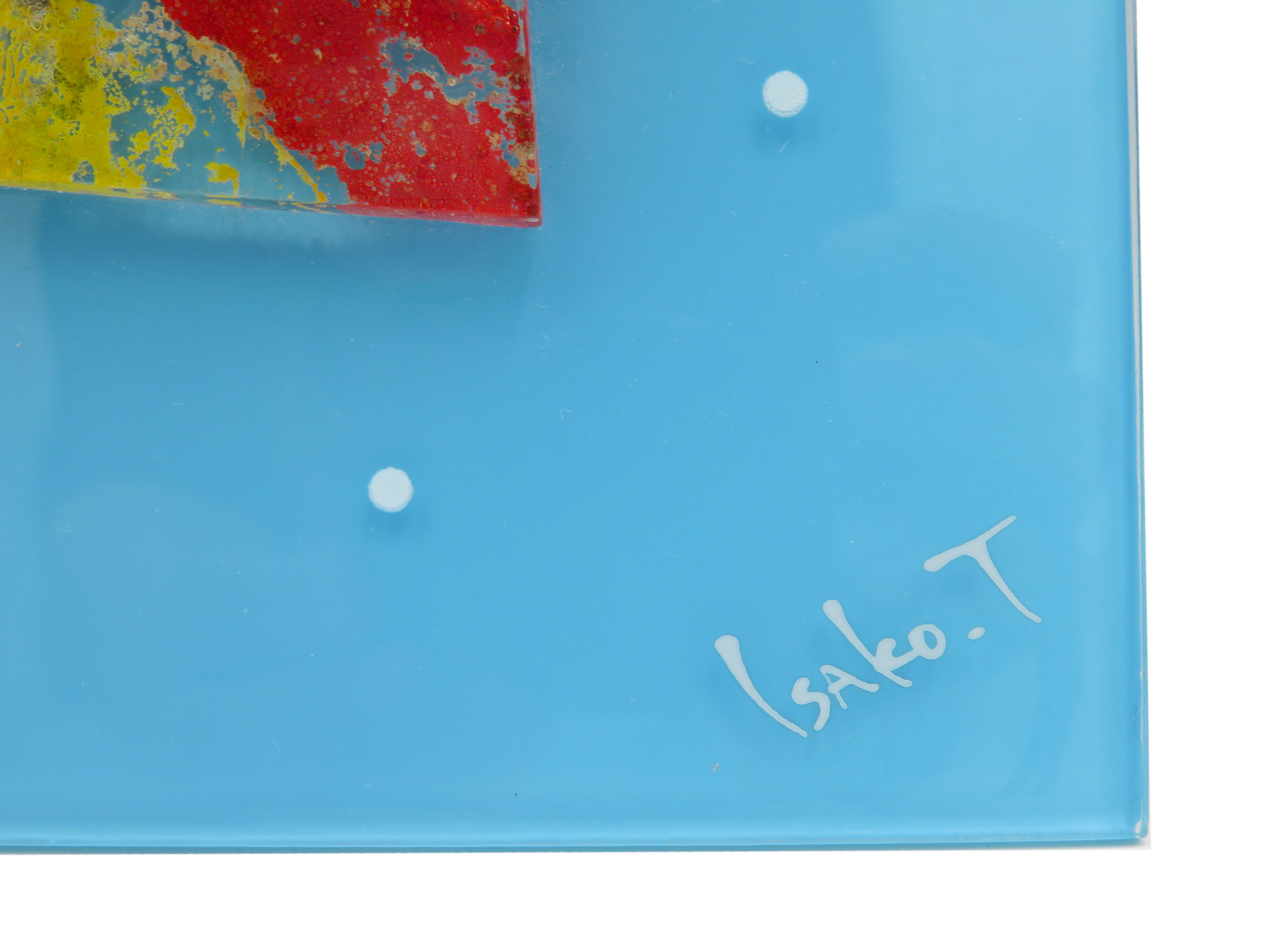 ーcomb de shioー ガラスアート時計「海のある街」