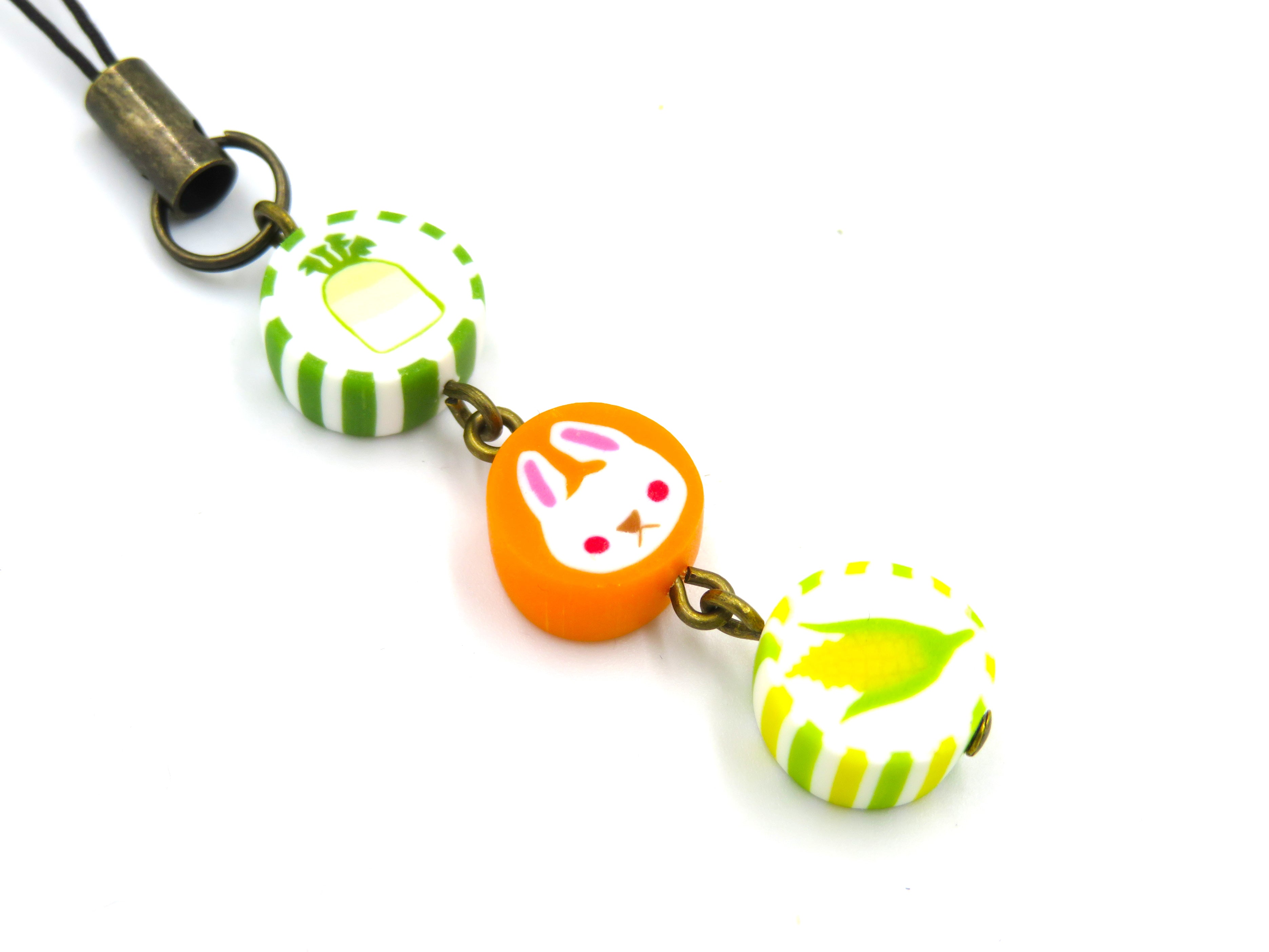 ベニリンゴ 3連ストラップ(オレンジ:A)