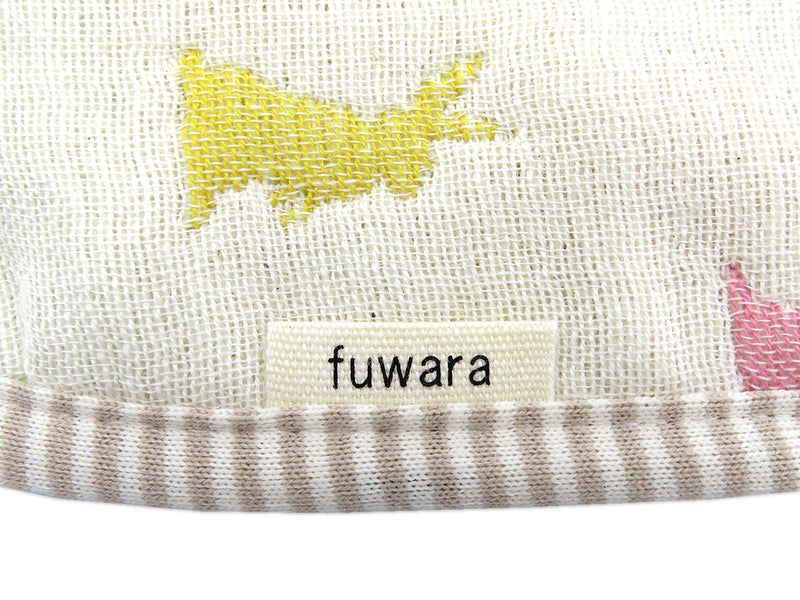 【日本製】--fuwara--6重織ガーゼハンカチ(多色)：ウサギ