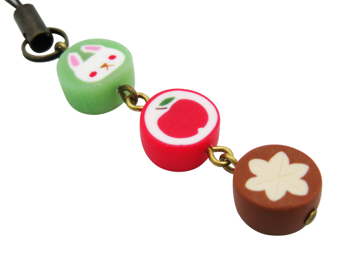 ベニリンゴ 3連ストラップ(緑:C)