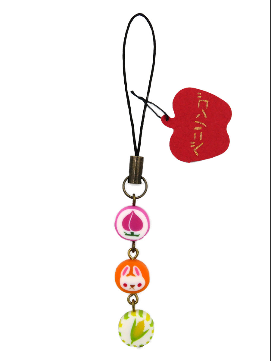 ベニリンゴ 3連ストラップ(オレンジ:D)