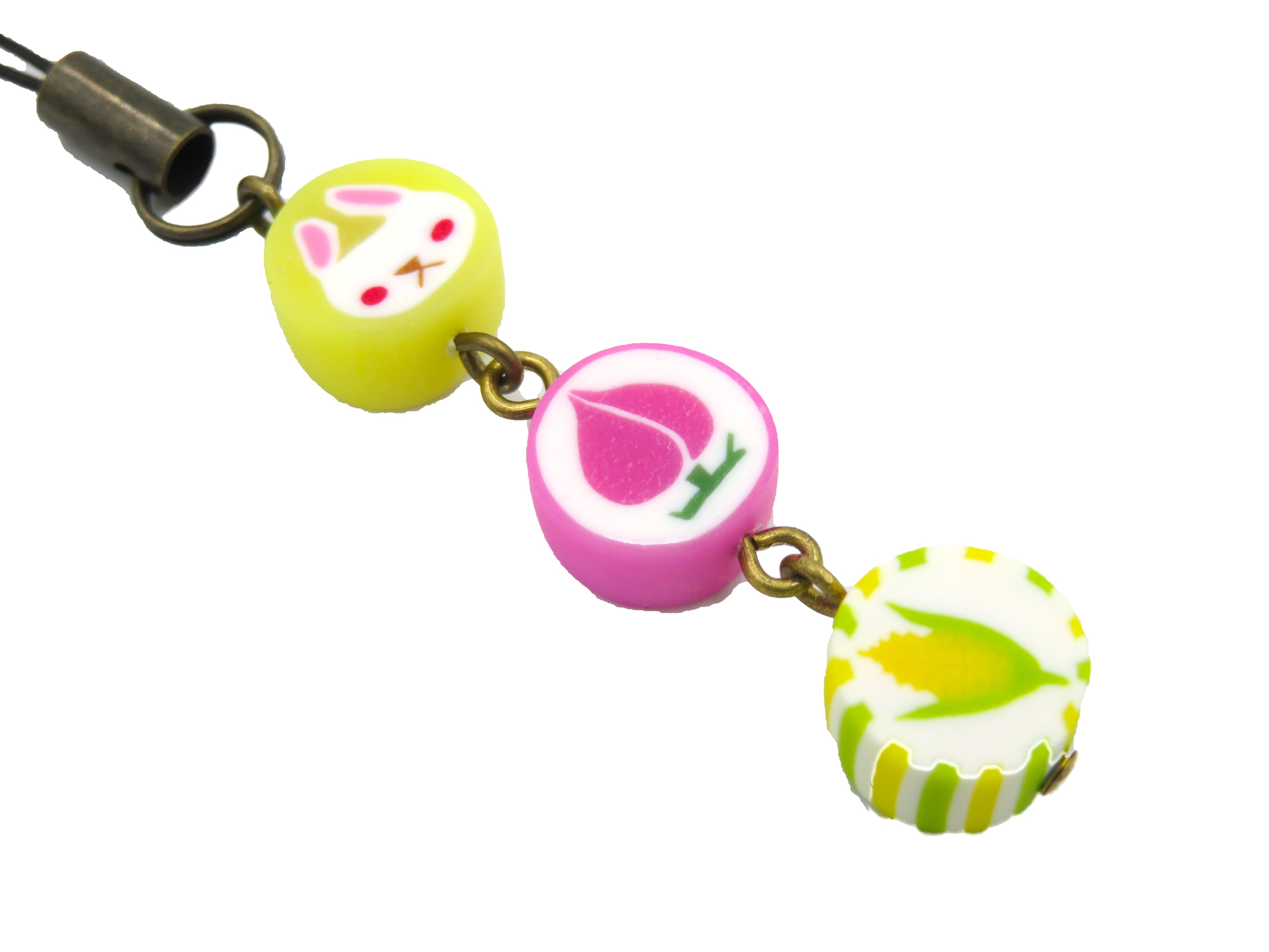 ベニリンゴ 3連ストラップ(黄色:D)