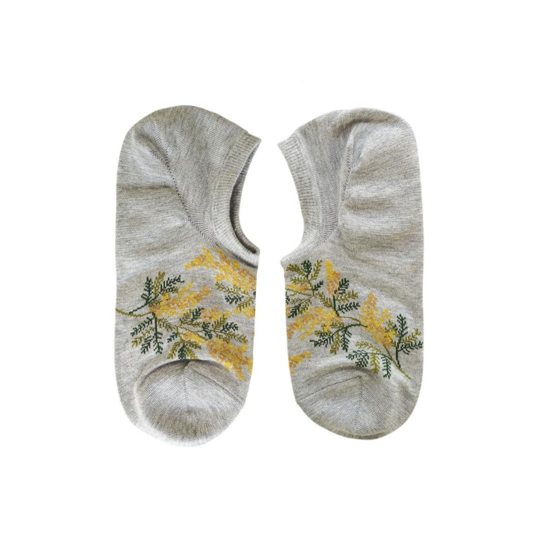 --andè--ハイゲージアンクルソックススニーカー：ウララカグレー/091