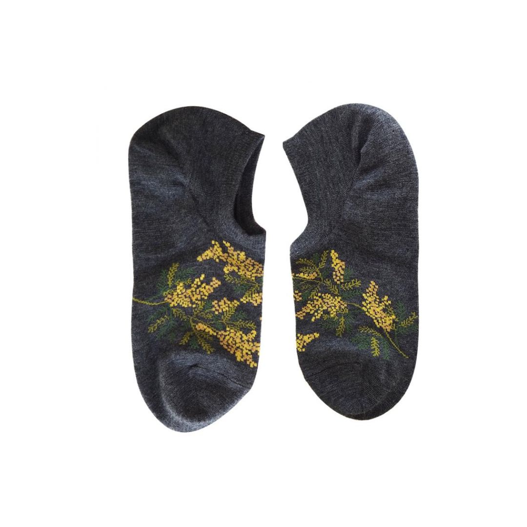 --andè--ハイゲージアンクルソックススニーカー：ウララカチャコール/101