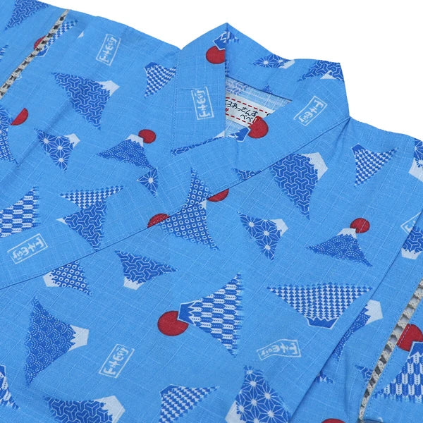 ベビー甚平　【富士山　サックス】