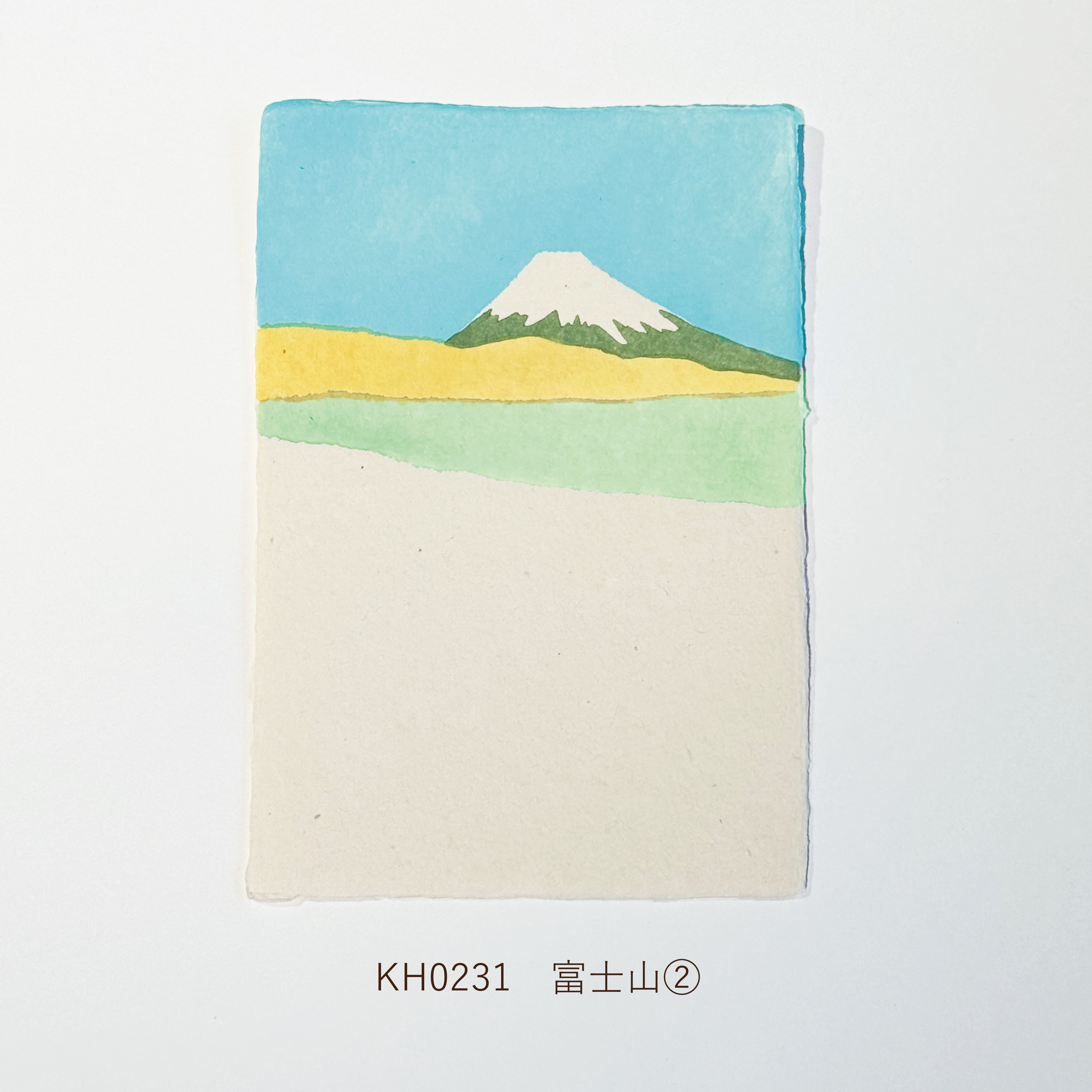 手摺り型染め葉書　富士山Ⅱ