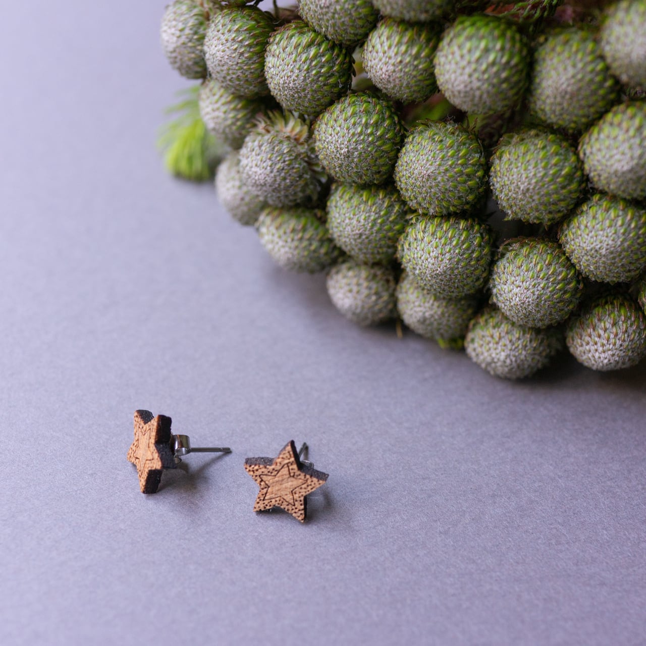 -木tch- ピアス　ミニ：star（スター）