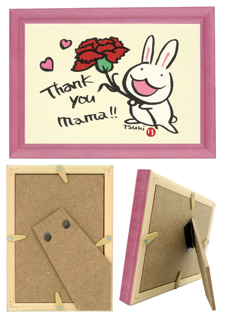 西村月 額絵：S size  ＊Thank you mama!!（横）【母の日】