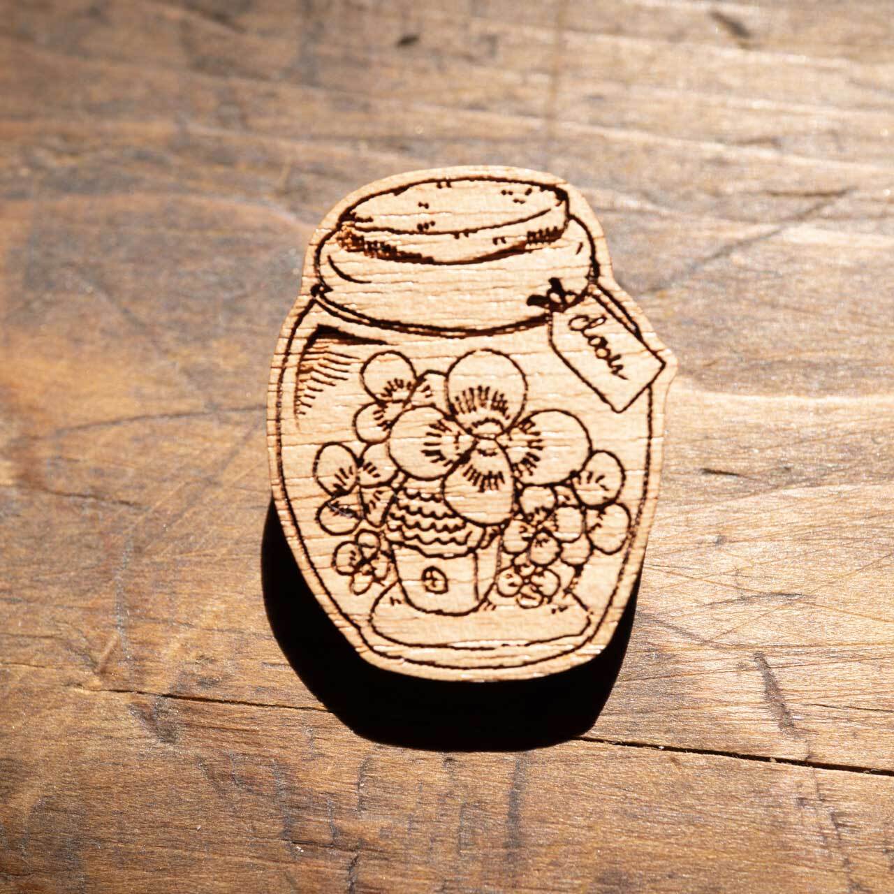 -木tch- ブローチ：happines bottle（幸せの瓶詰）