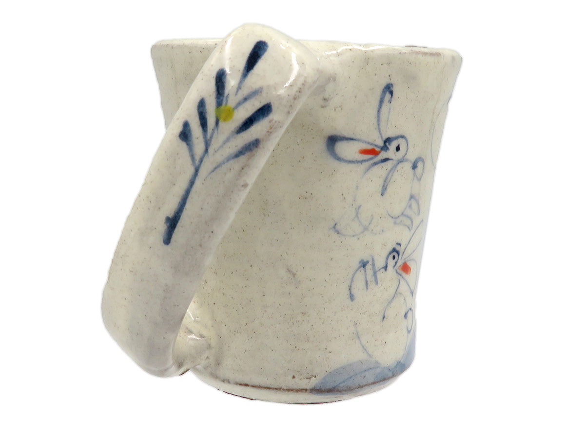 小栗正男 No.2 ウサギの絵柄 陶器の皿 小栗正男 No.2 ウサギの