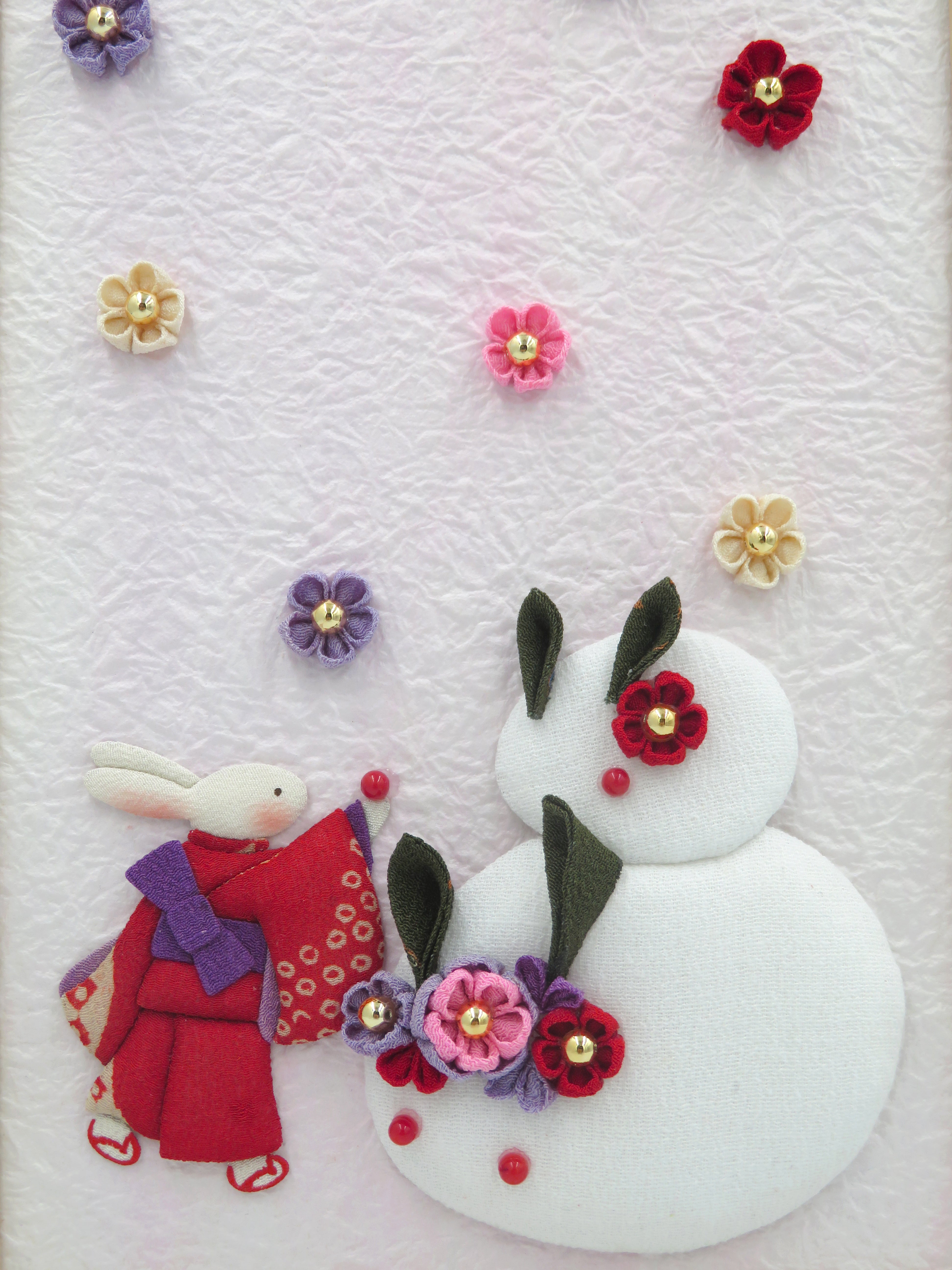 -・-大口さくらさん-・-　押絵⑨「雪の華」