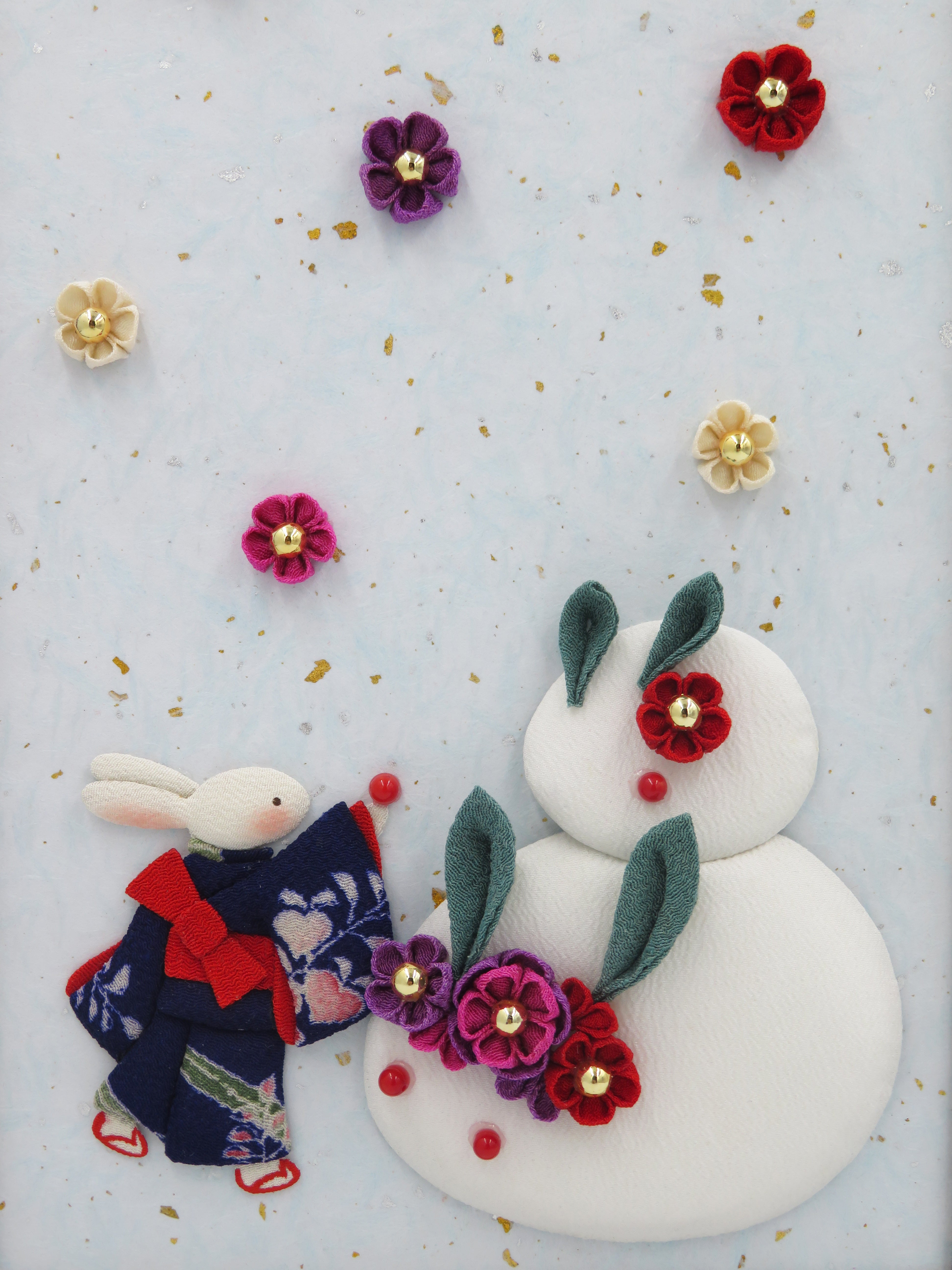 -・-大口さくらさん-・-　押絵⑪「雪の華」