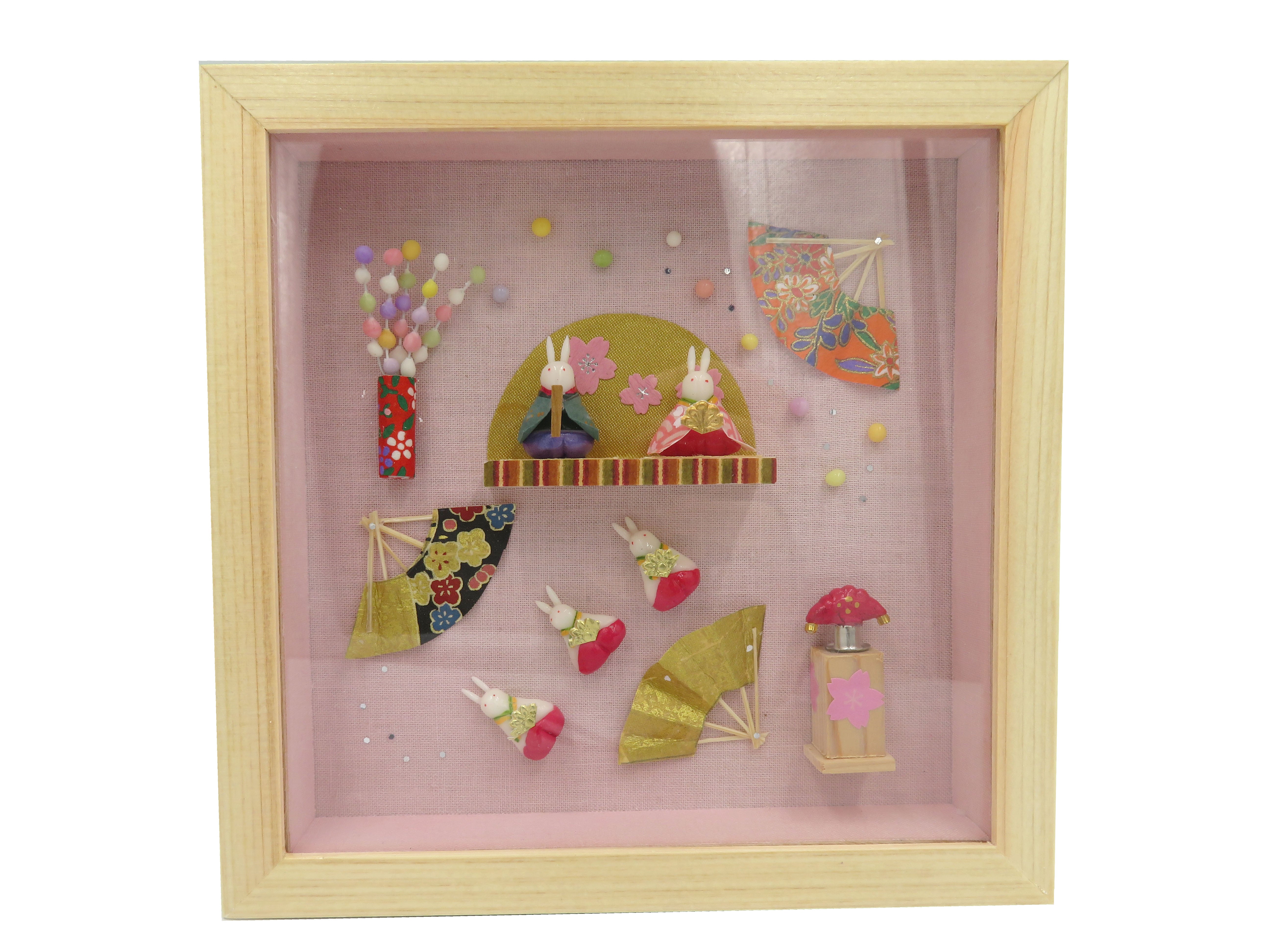 田島ひとみ 13cm角 壁掛けうさぎ雛（U）