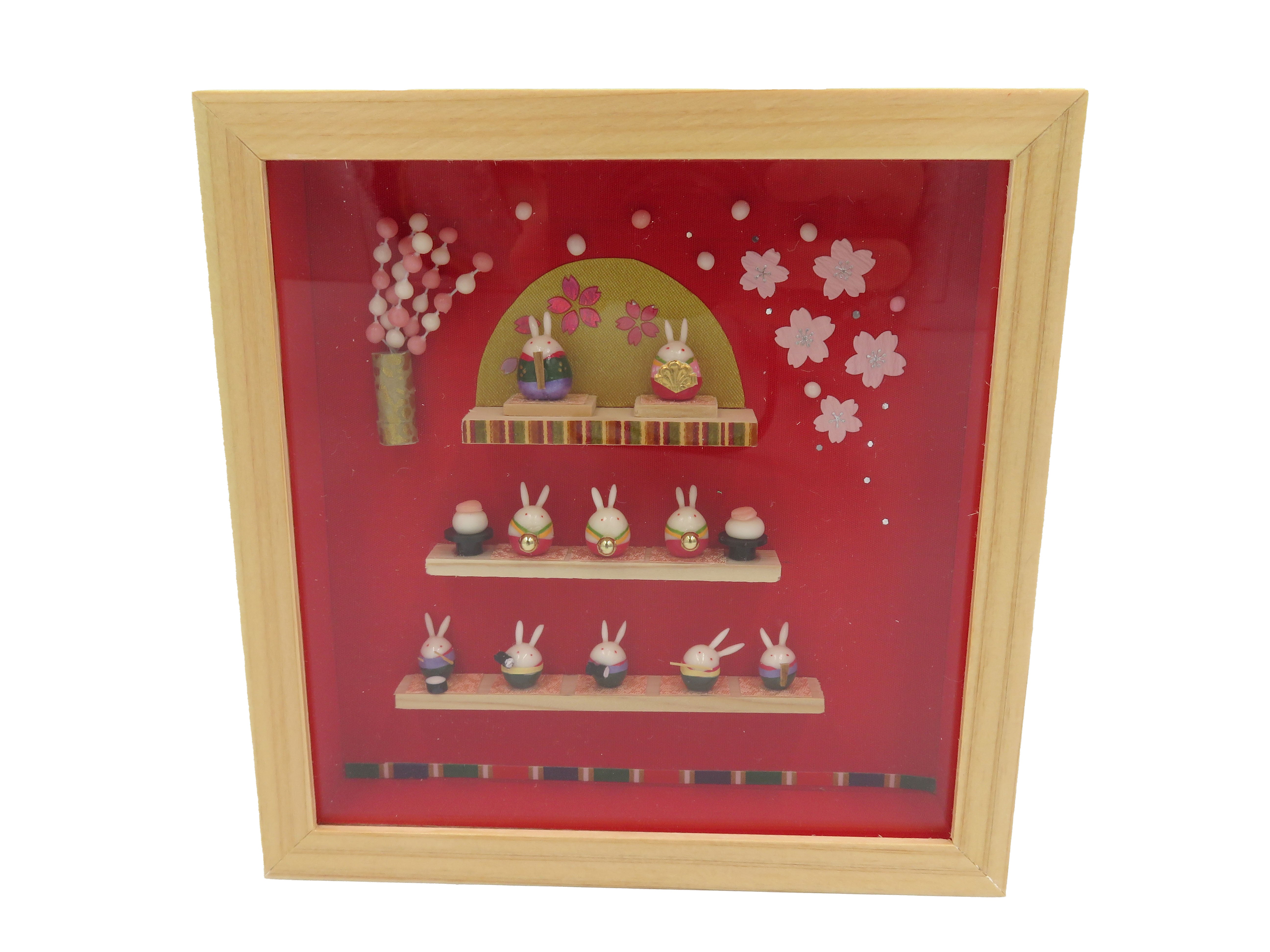 田島ひとみ 13cm角 壁掛けうさぎ雛（T）