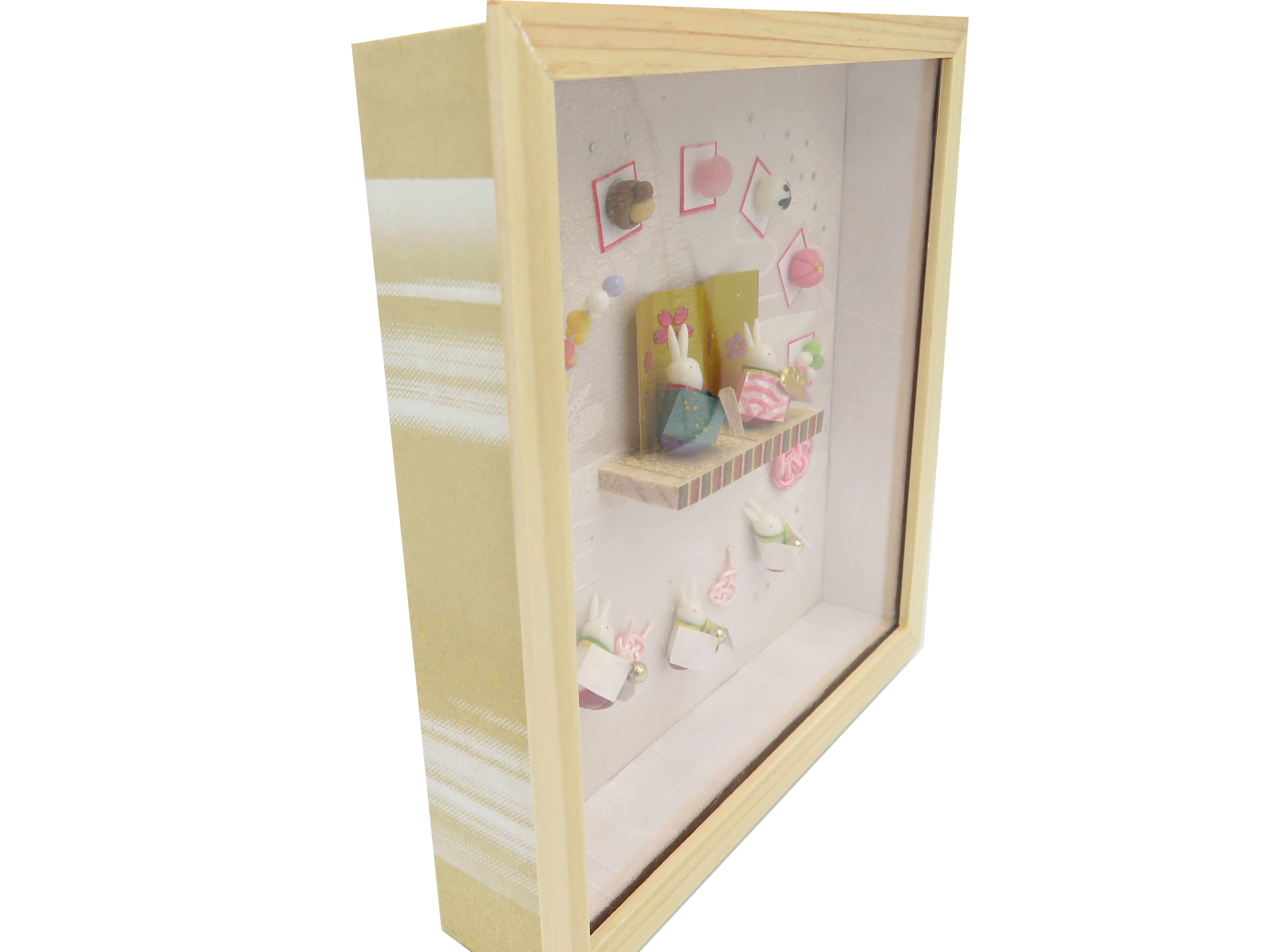 田島ひとみ 13cm角 壁掛けうさぎ雛（S）