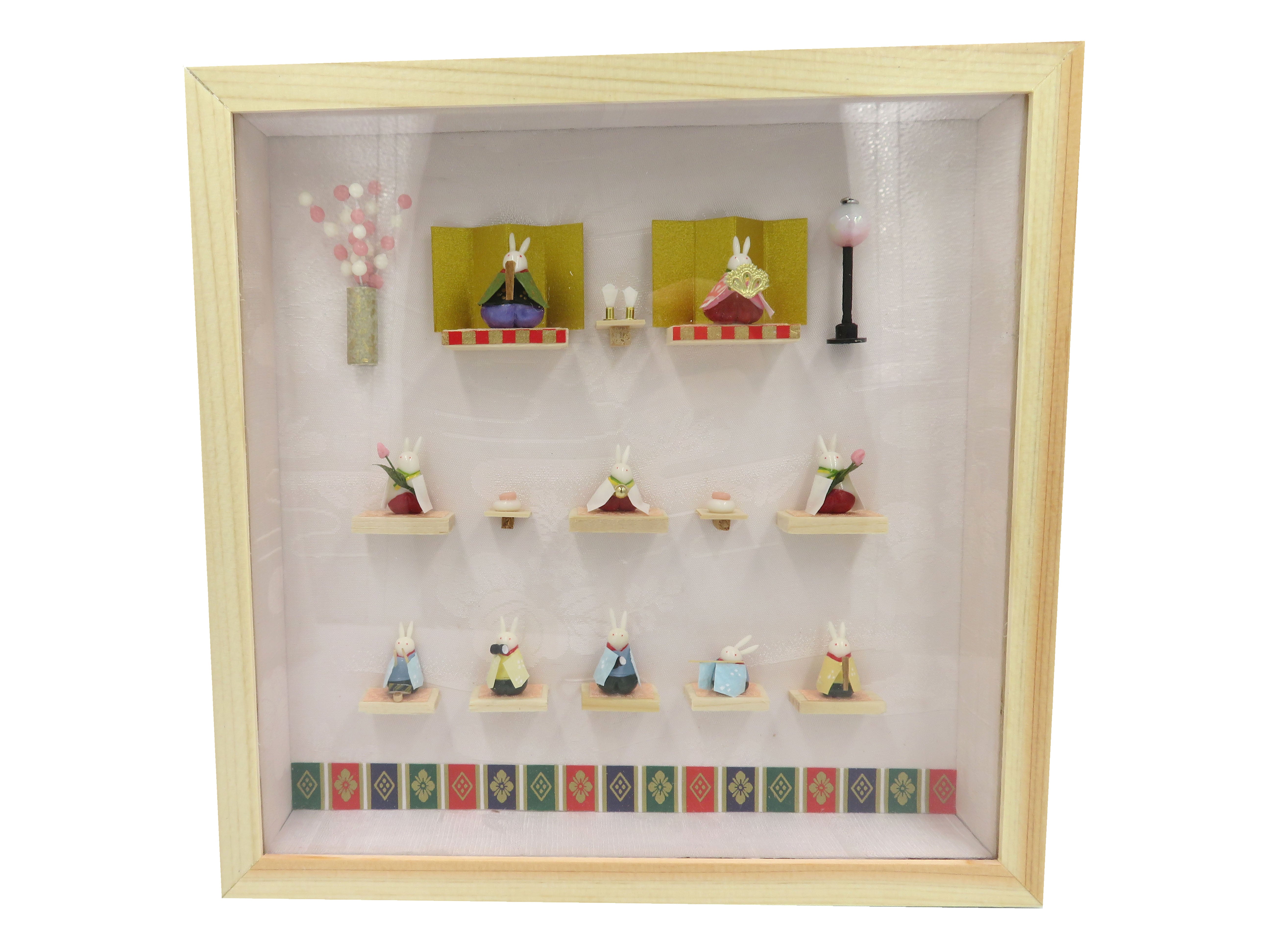 田島ひとみ 角 壁掛けうさぎ雛（８）