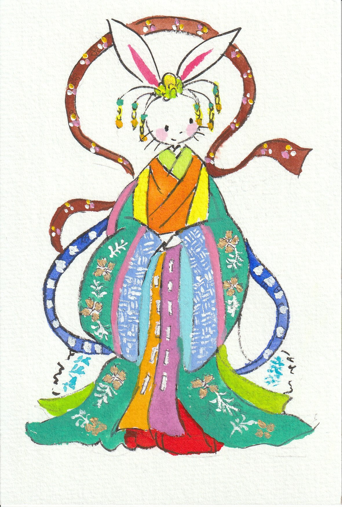 伊左次 玲子 てがきはがき⑨