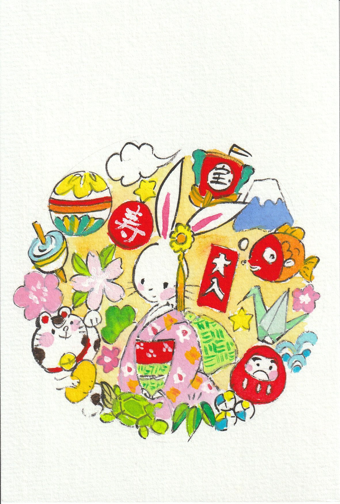 伊左次 玲子 てがきはがき　28