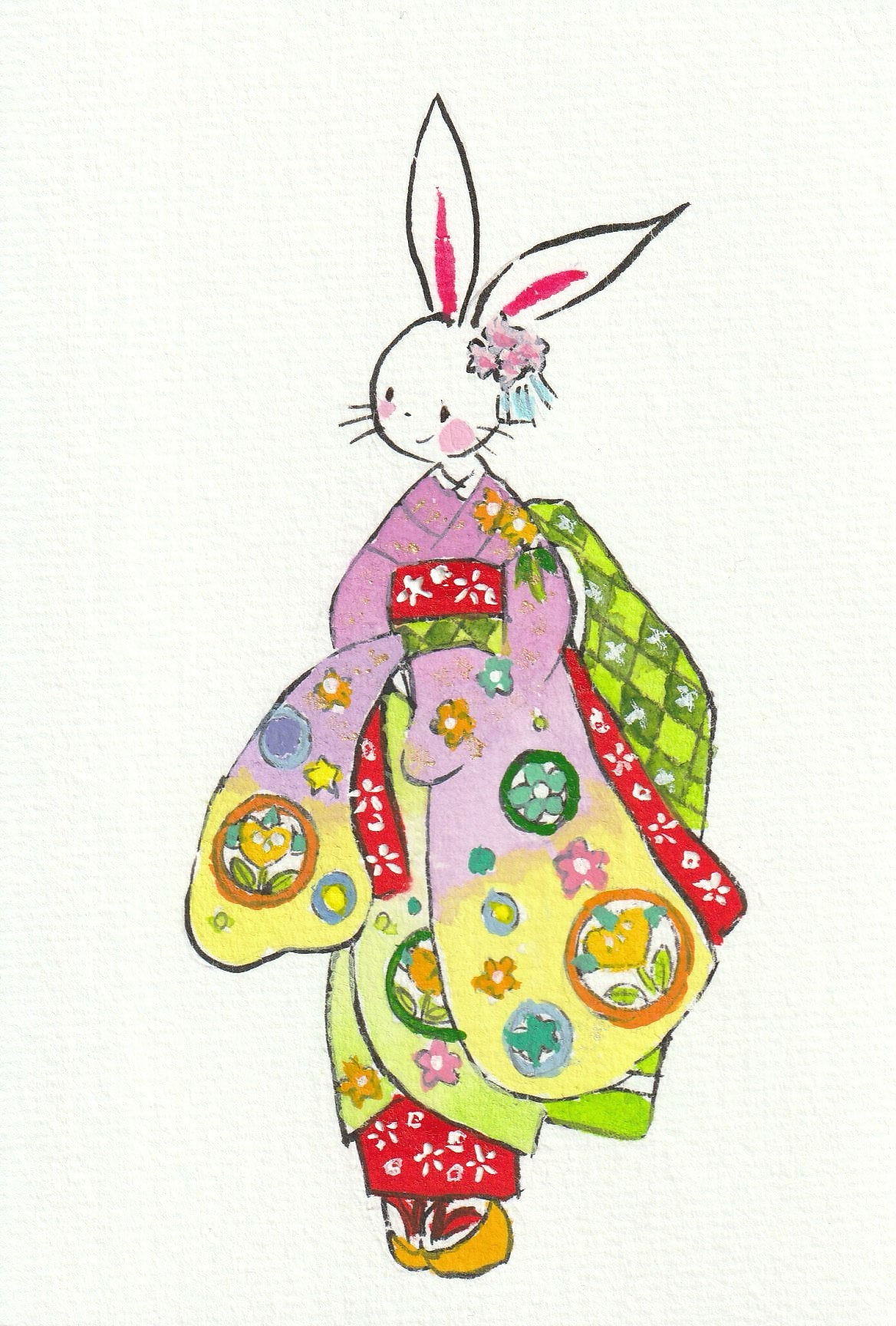 伊左次 玲子 てがきはがき　25