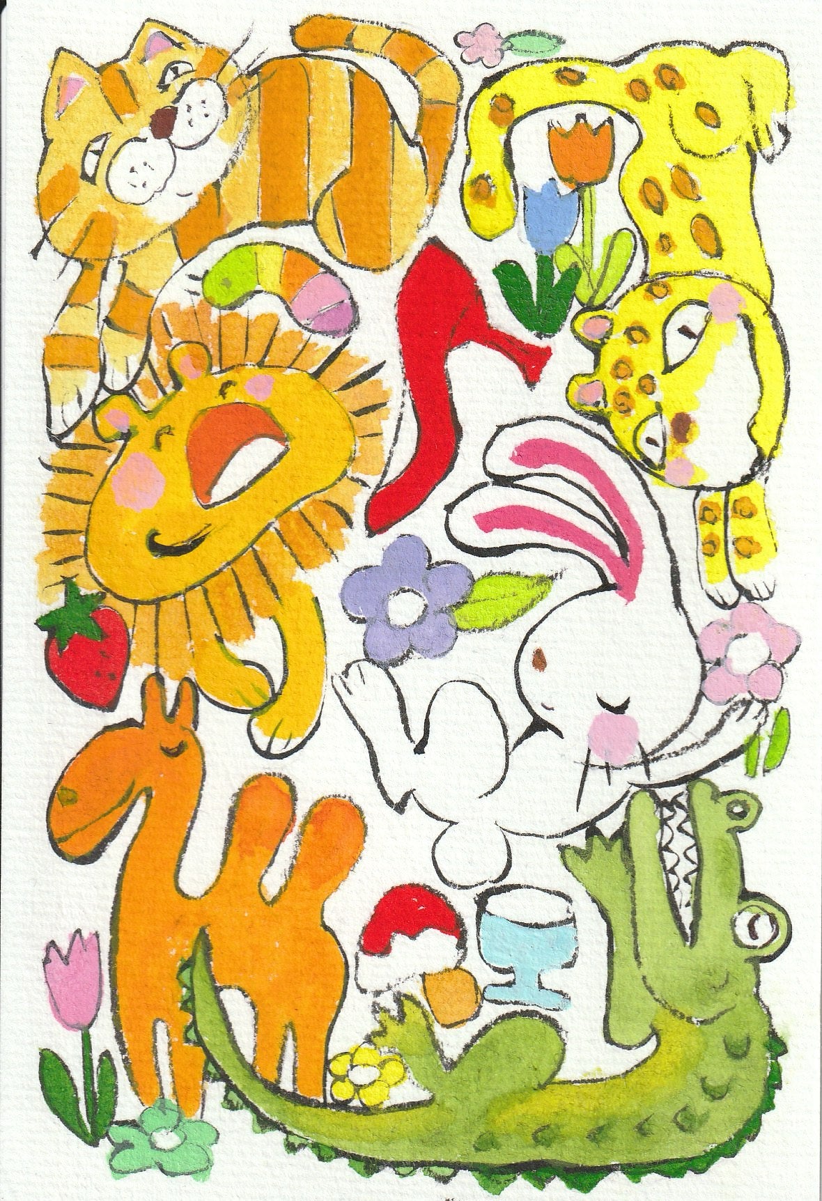 伊左次 玲子 てがきはがき　2