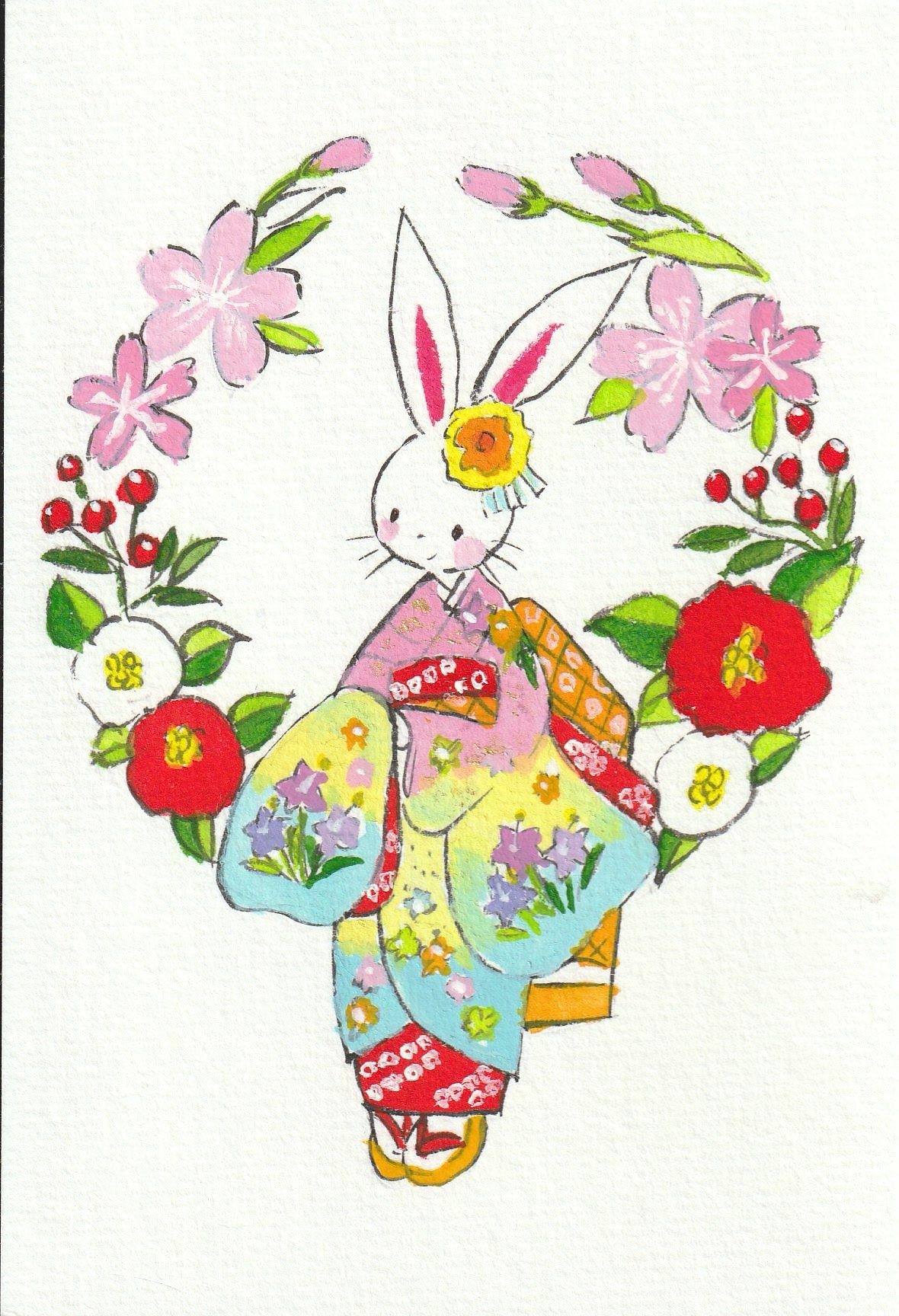 伊左次 玲子 てがきはがき　26