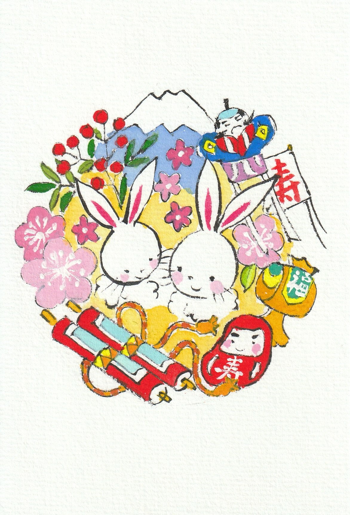 伊左次 玲子 てがきはがき　14