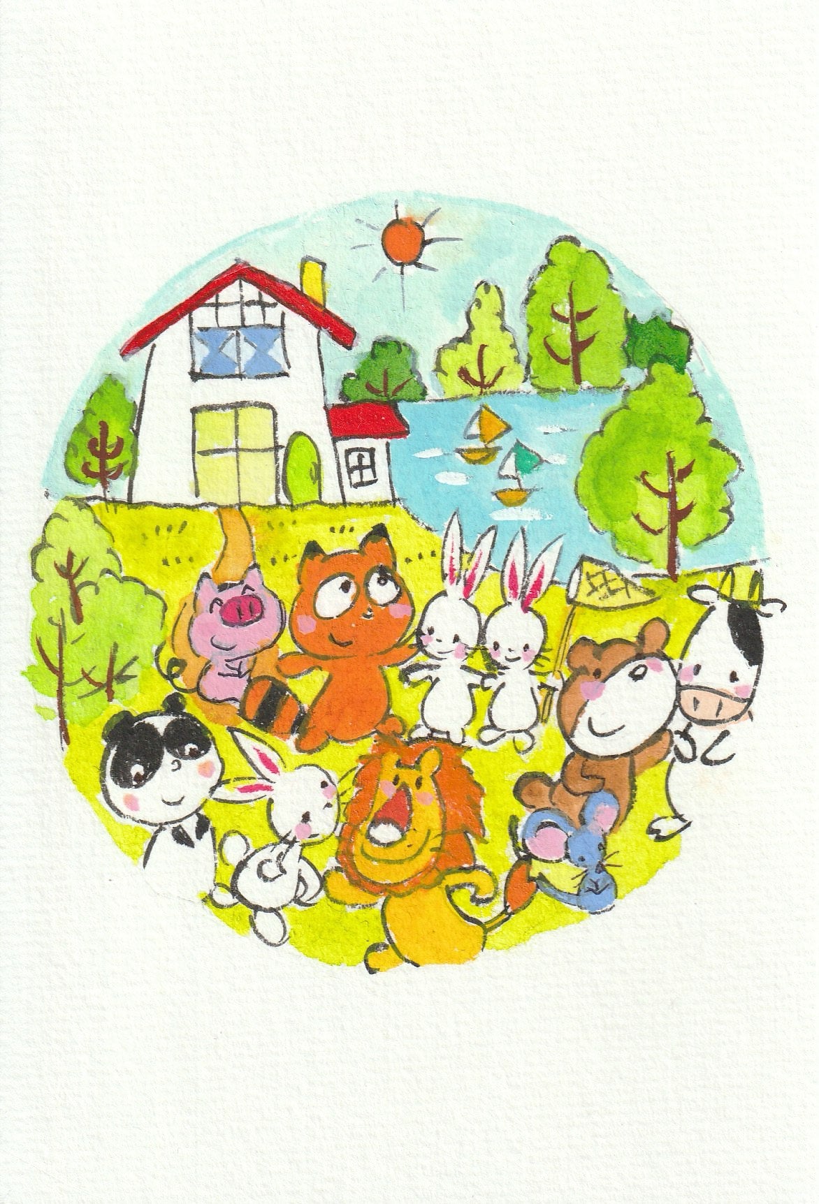 伊左次 玲子 てがきはがき　5