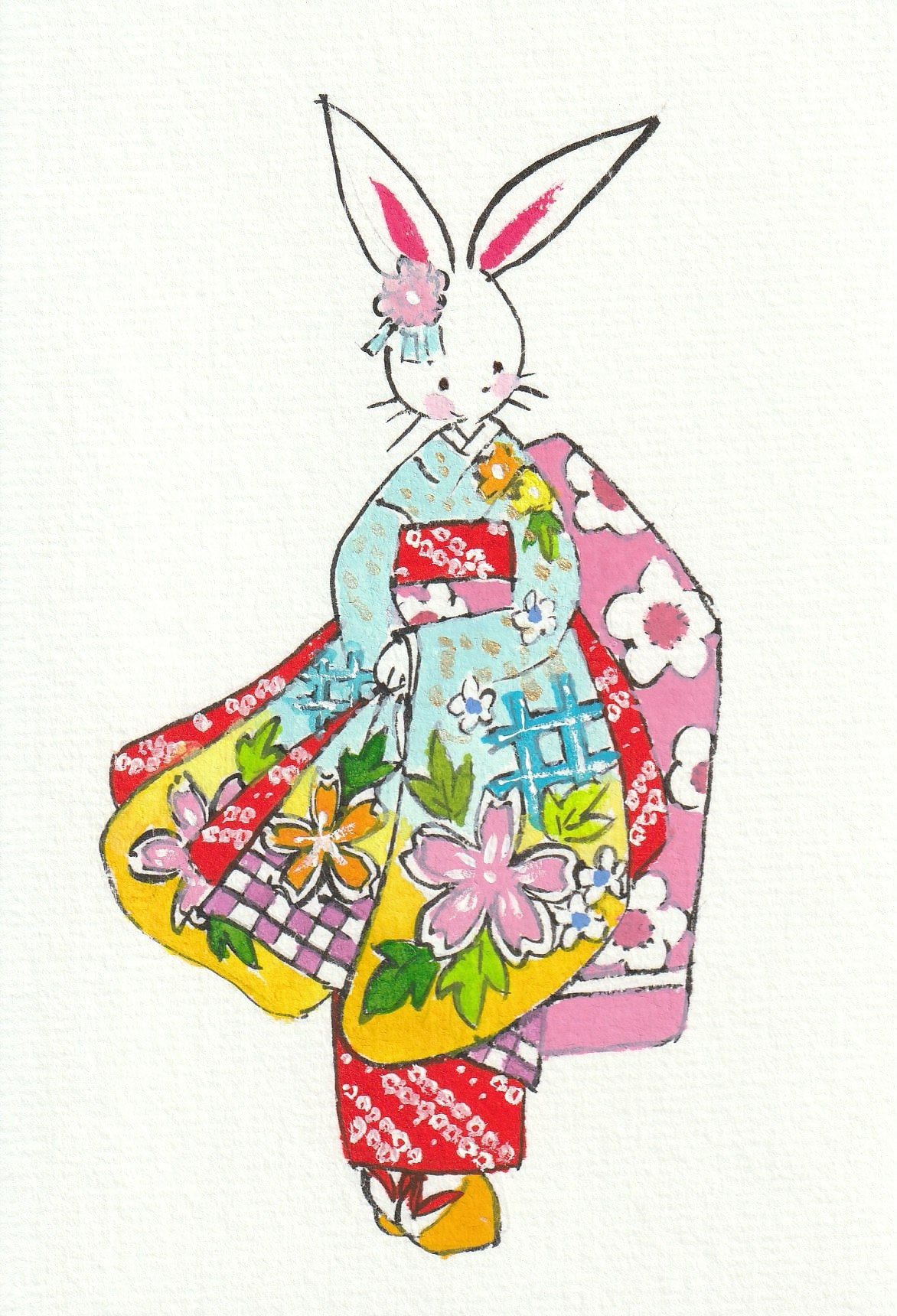 伊左次 玲子 てがきはがき　27