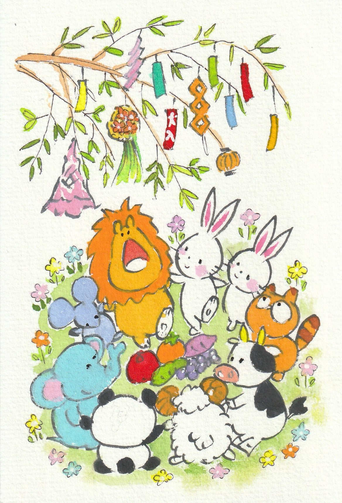 伊左次 玲子 てがきはがき　6