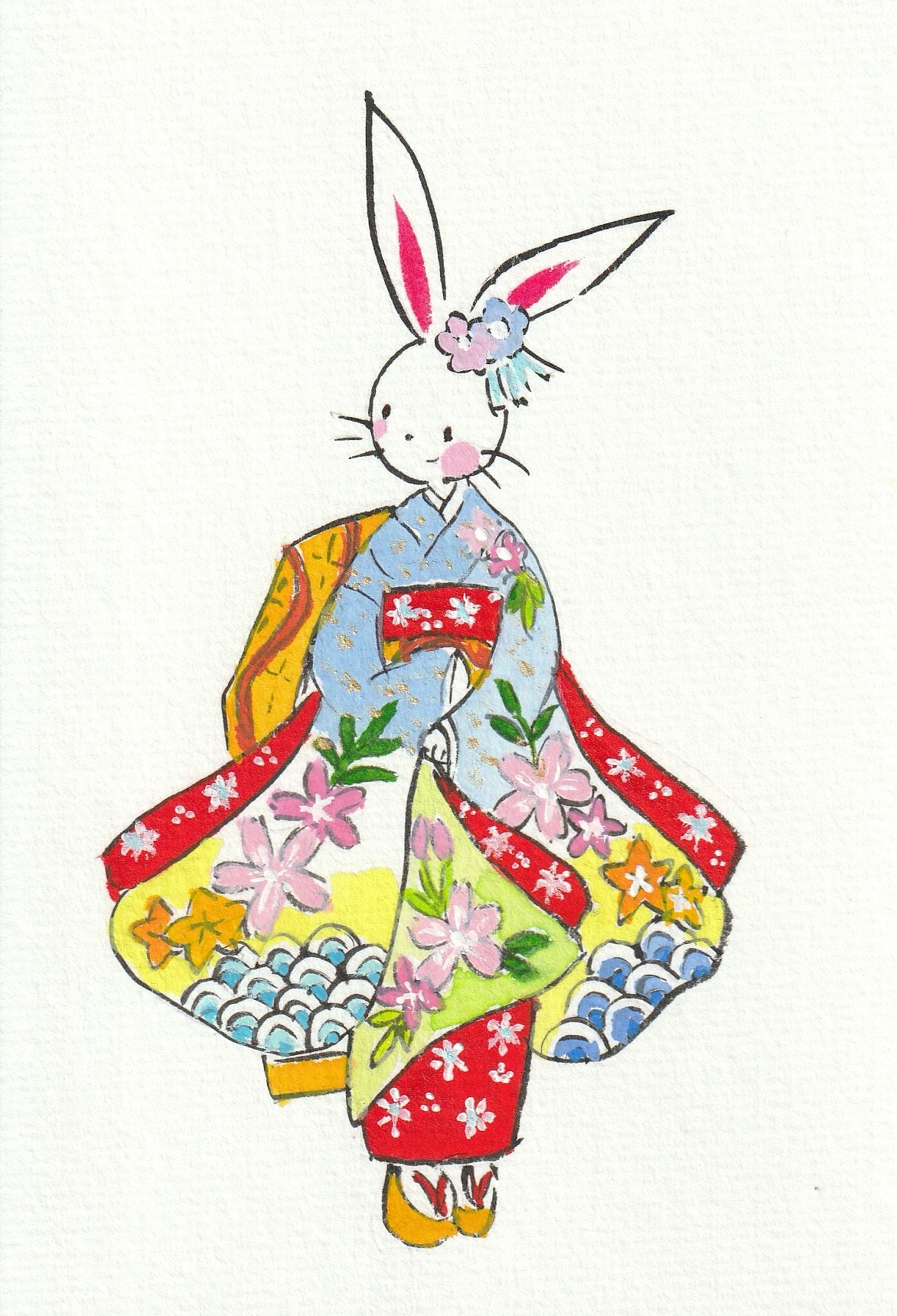 伊左次 玲子 てがきはがき　28