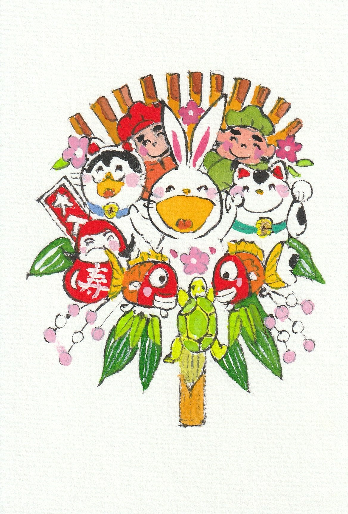 伊左次 玲子 てがきはがき　16