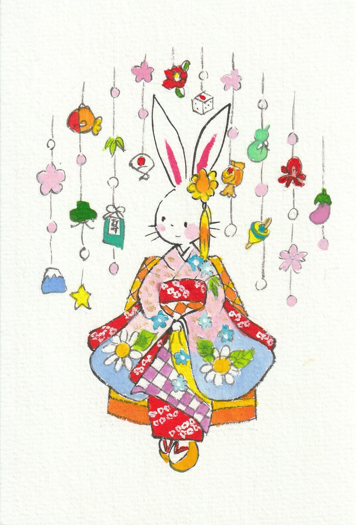 伊左次 玲子 てがきはがき　8