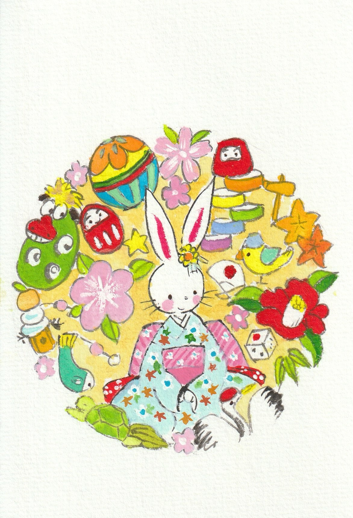 伊左次 玲子 てがきはがき　18