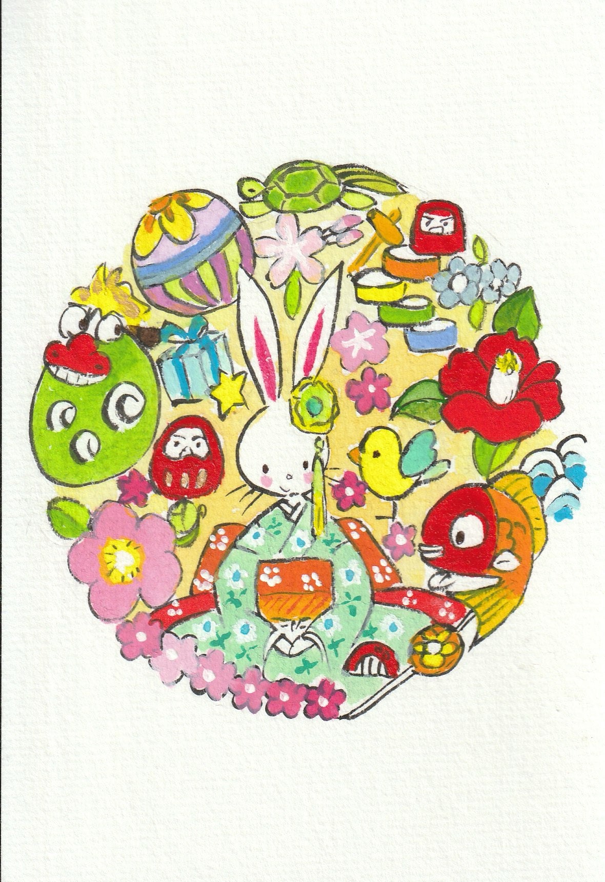 伊左次 玲子 てがきはがき　19