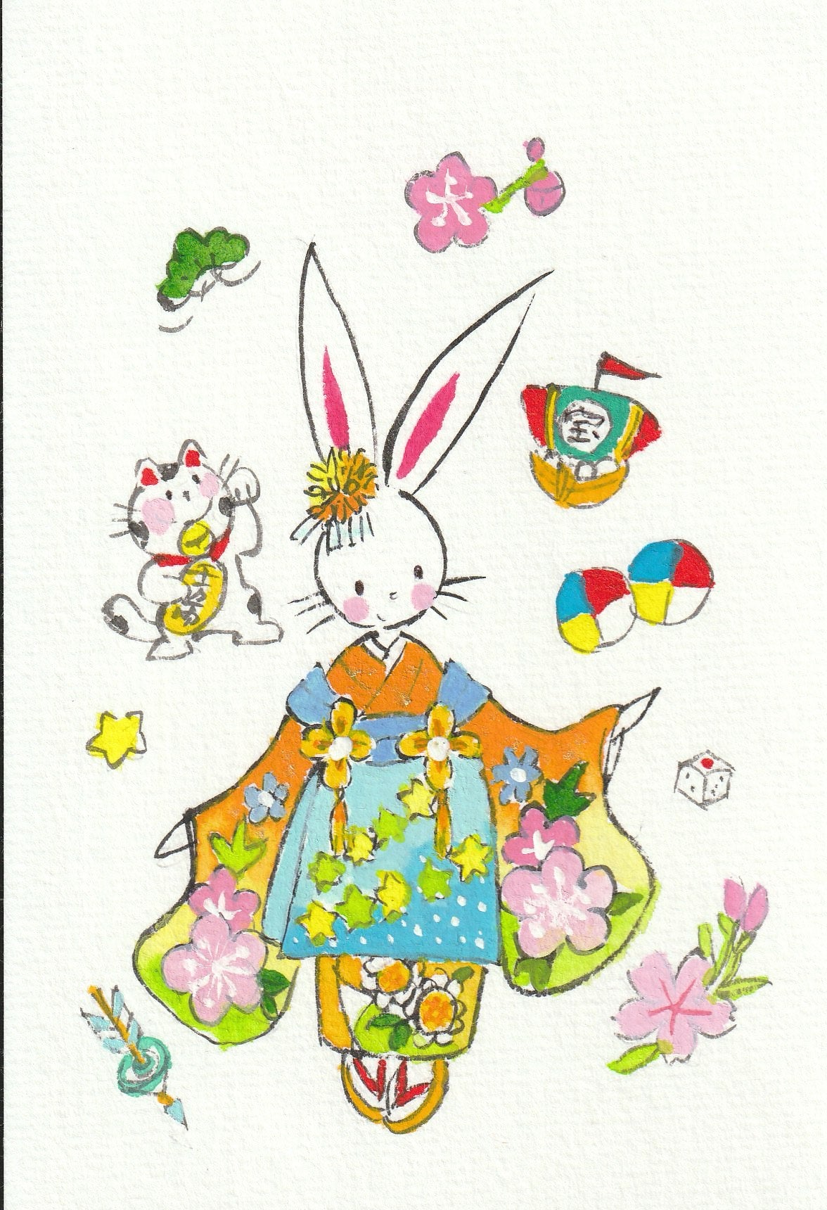 伊左次 玲子 てがきはがき　22