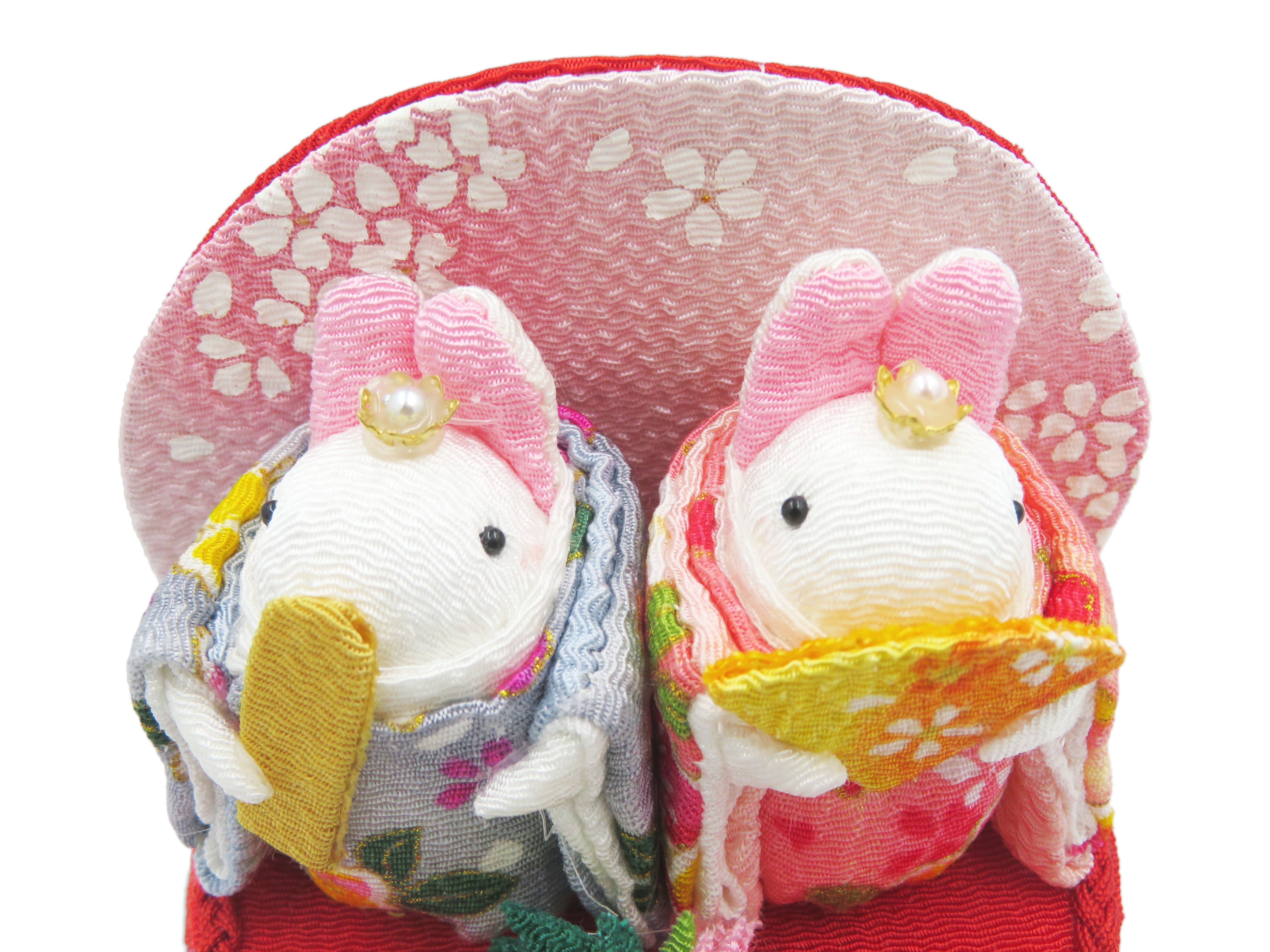 ー四季彩うさぎの四季の楽しみー　台座付おひなさま④
