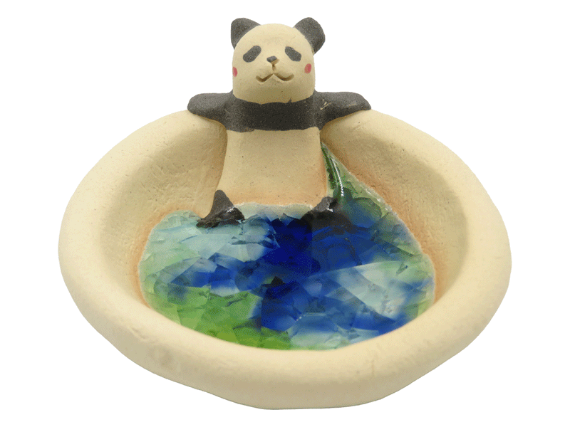 ふじいかずのり 水浴び皿　パンダ