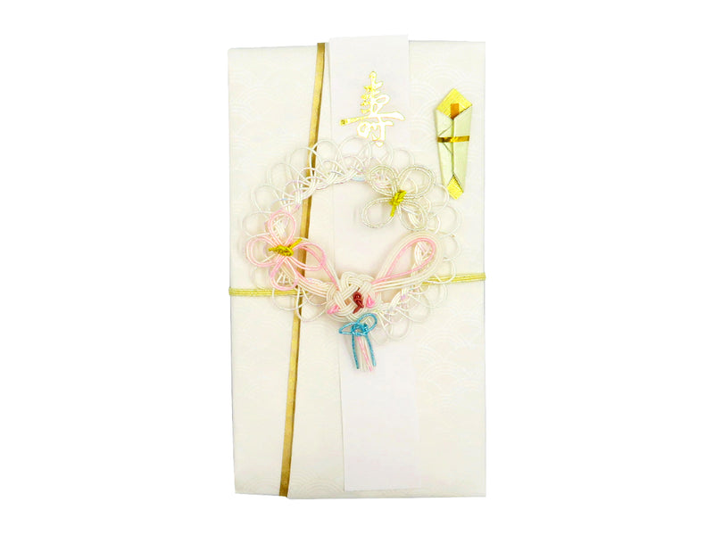 寿屋　じろべえ　祝儀袋　花輪うさぎ　白