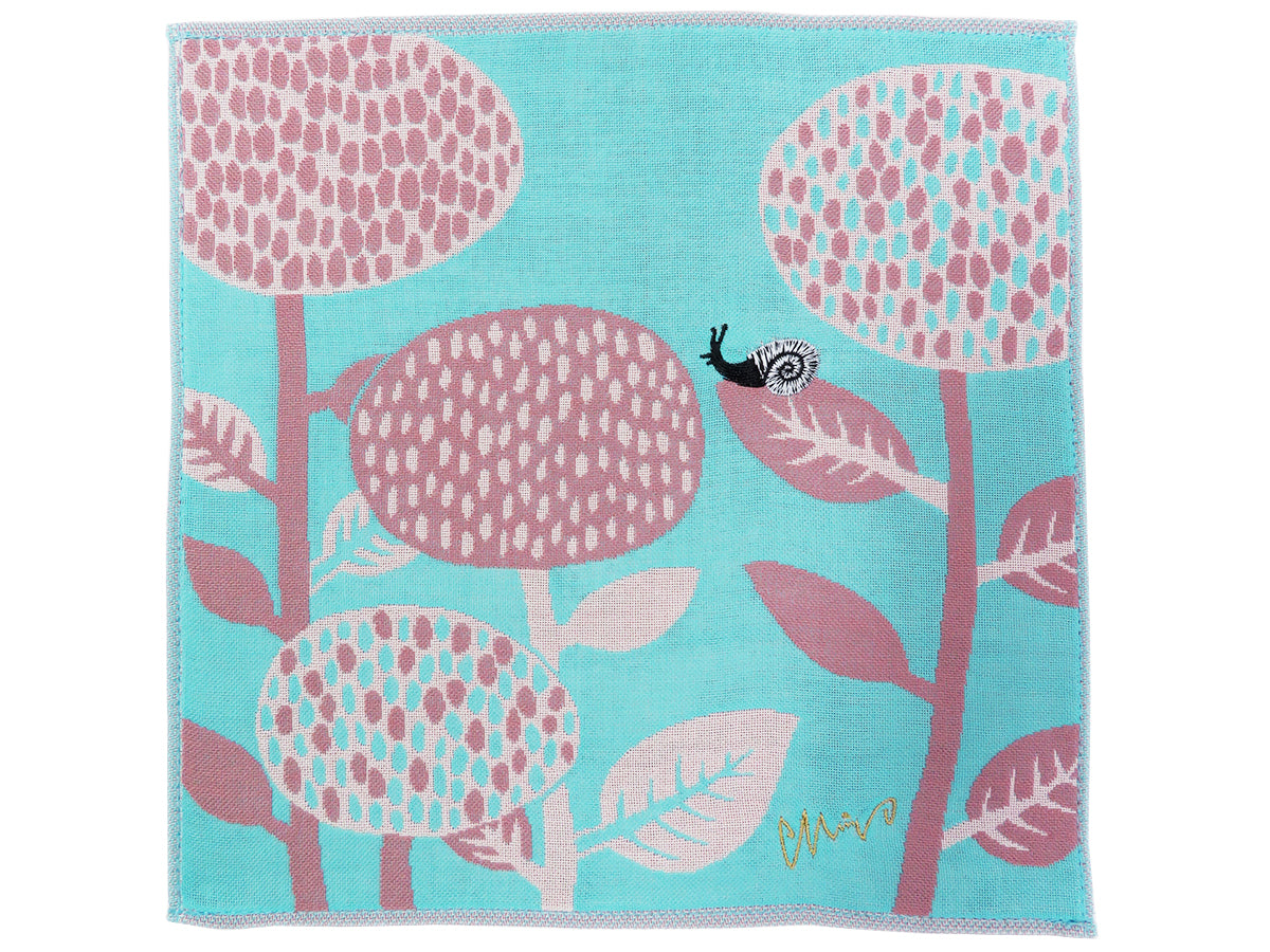 morita MiW　ガーゼハンカチ　花とマイマイ