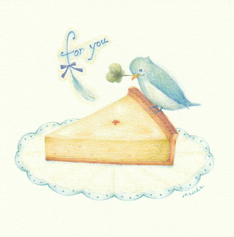 whip*madoka　複製画イラスト額　チーズケーキ＆青い鳥