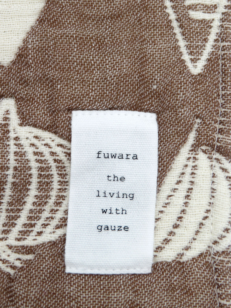 【日本製】--fuwara--6重織ガーゼフェイスタオル：OYASAI（モカ）