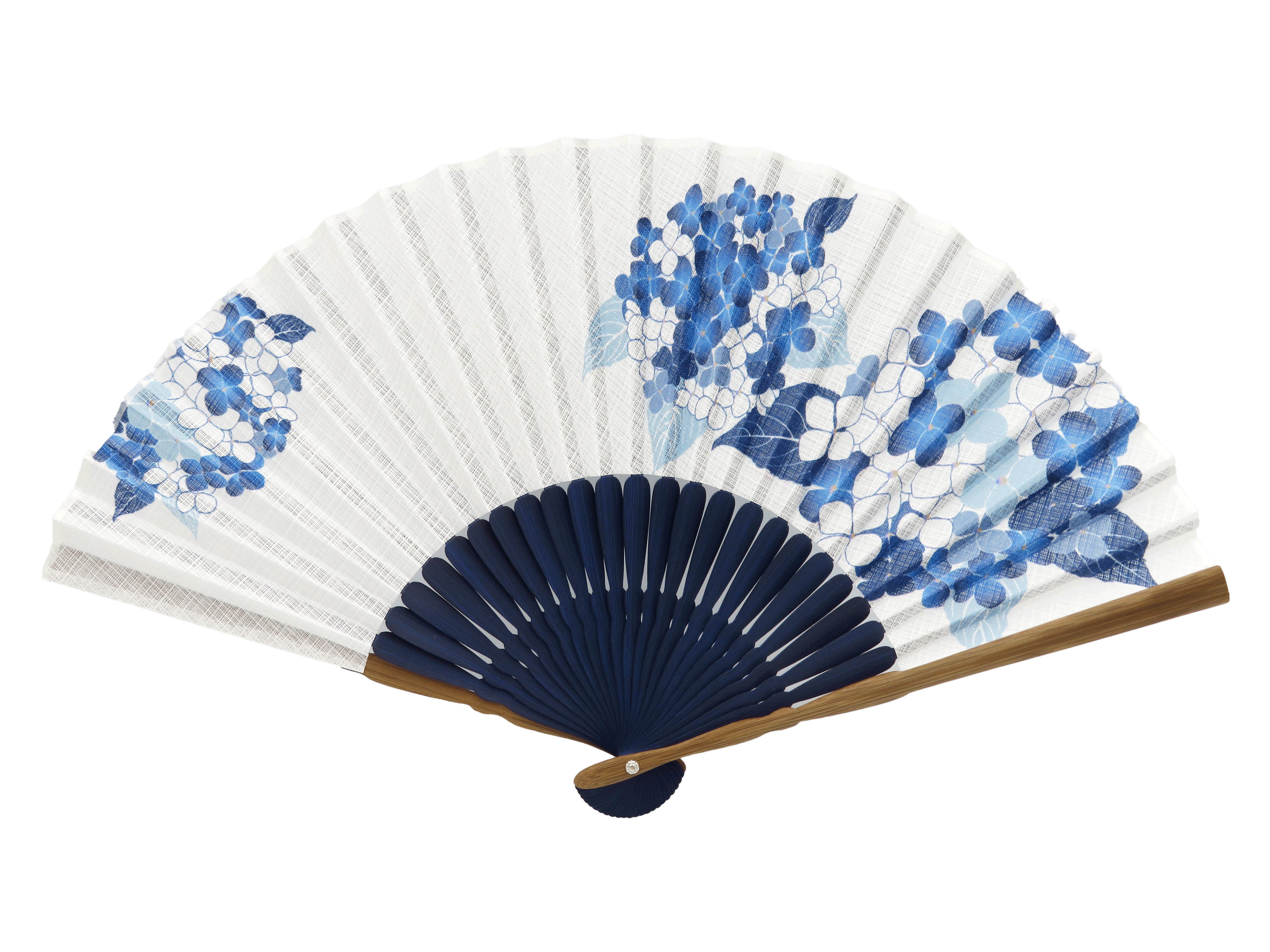 レディース布扇子　藍花　1063（紫陽花）