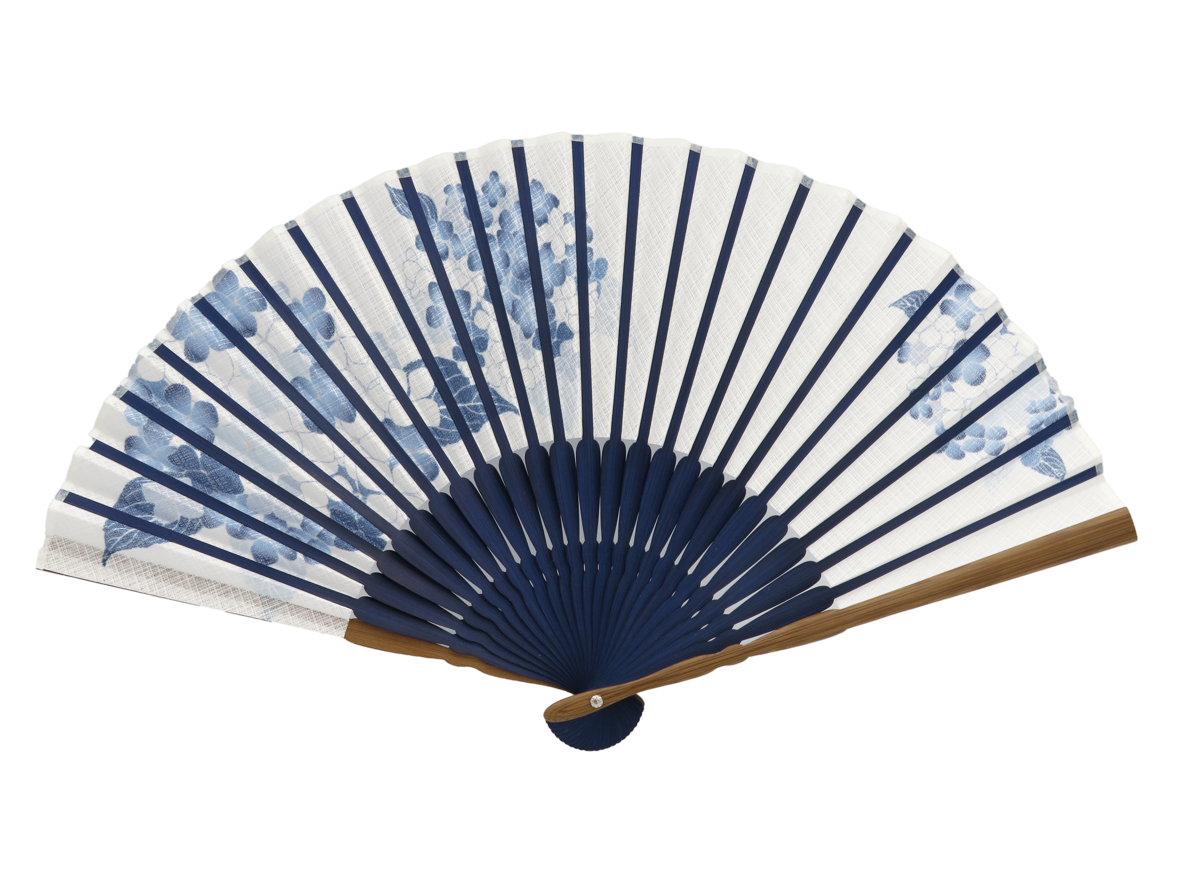 レディース布扇子　藍花　1063（紫陽花）