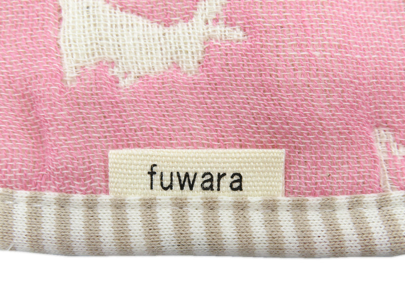 【日本製】--fuwara--6重織ガーゼハンカチ(単色)：ウサギ