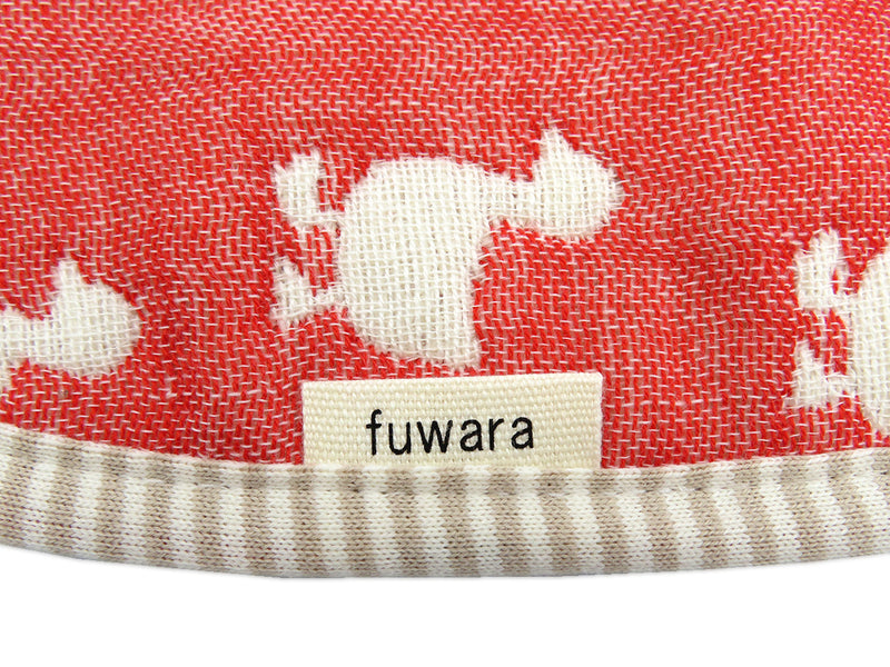 【日本製】--fuwara--6重織ガーゼハンカチ(単色)：アヒル