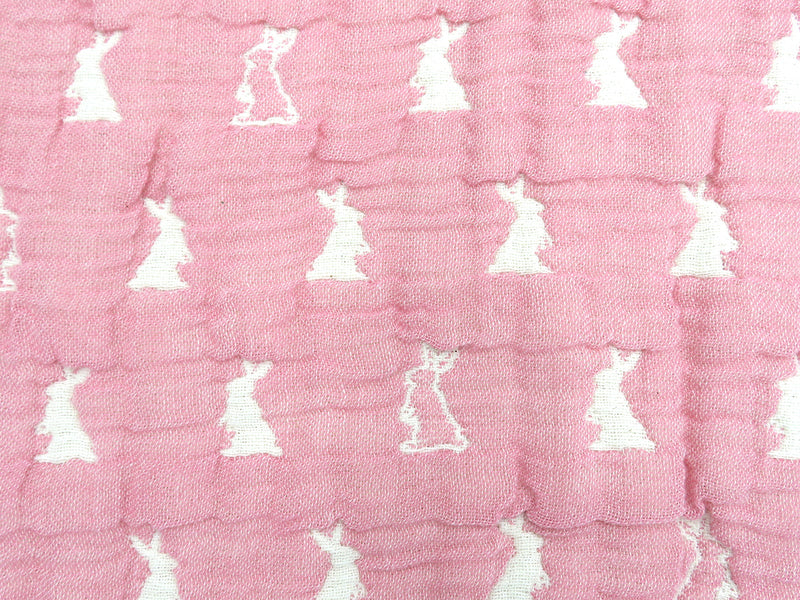 日本製】--fuwara--6重織ガーゼフェイスタオル：ウサギ - 高山うさぎ舎