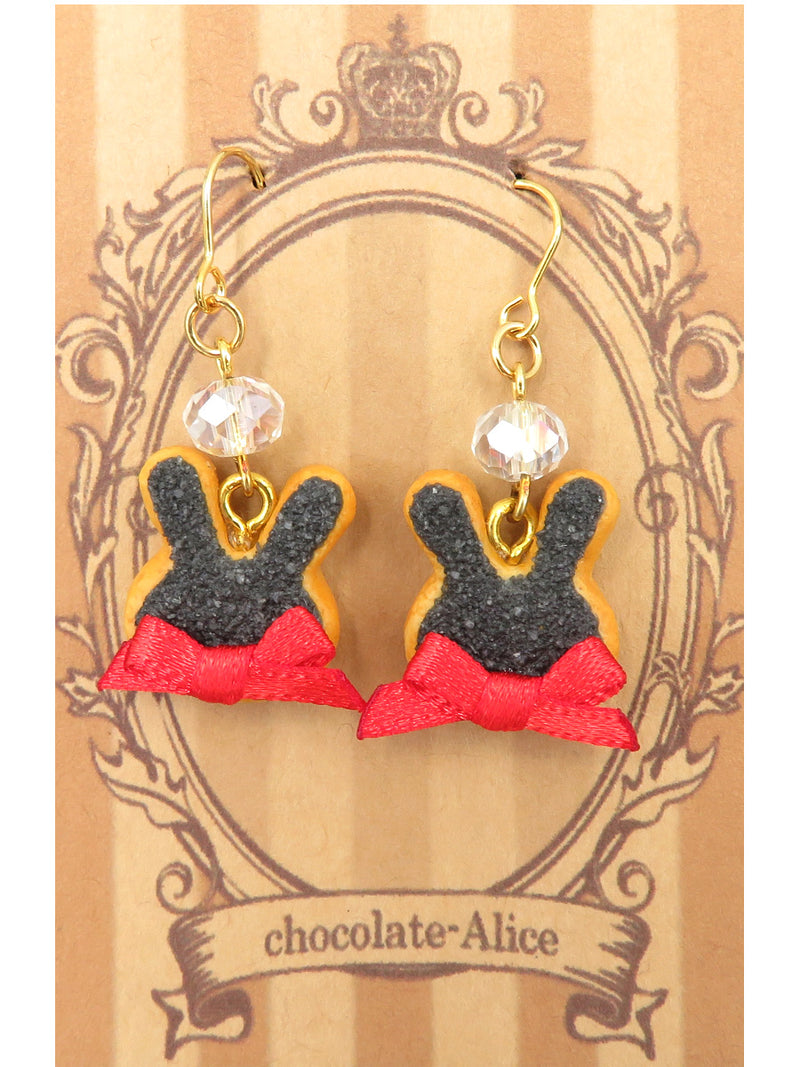 chocolate-Alice うさぎクッキーピアス(B)